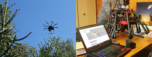 Prise de données par  LiDAR drone HEXA S900 et exploitation informatique 